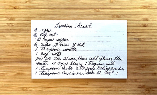 Handwritten Recipe Card Board